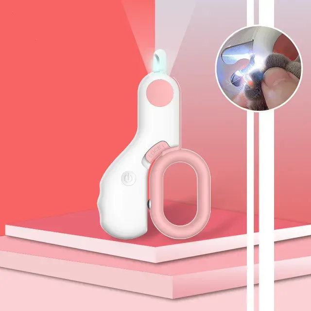 Coupe-ongles professionnel pour animaux de compagnie avec lumière LED, ciseaux de toilettage pour chats et petits chiens 7