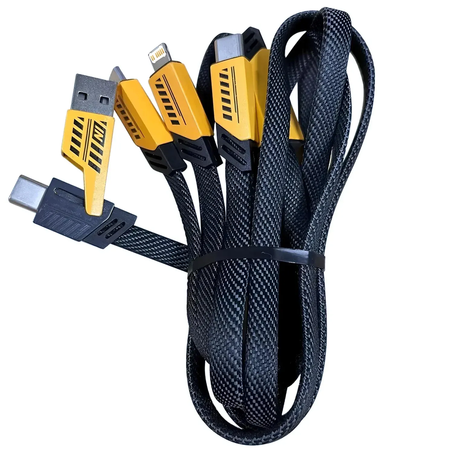 Câble de charge rapide 3 en 1 240 W, 1,2 m, compatible Micro USB, USB Type-C et Lightning, multi-ports USB 2