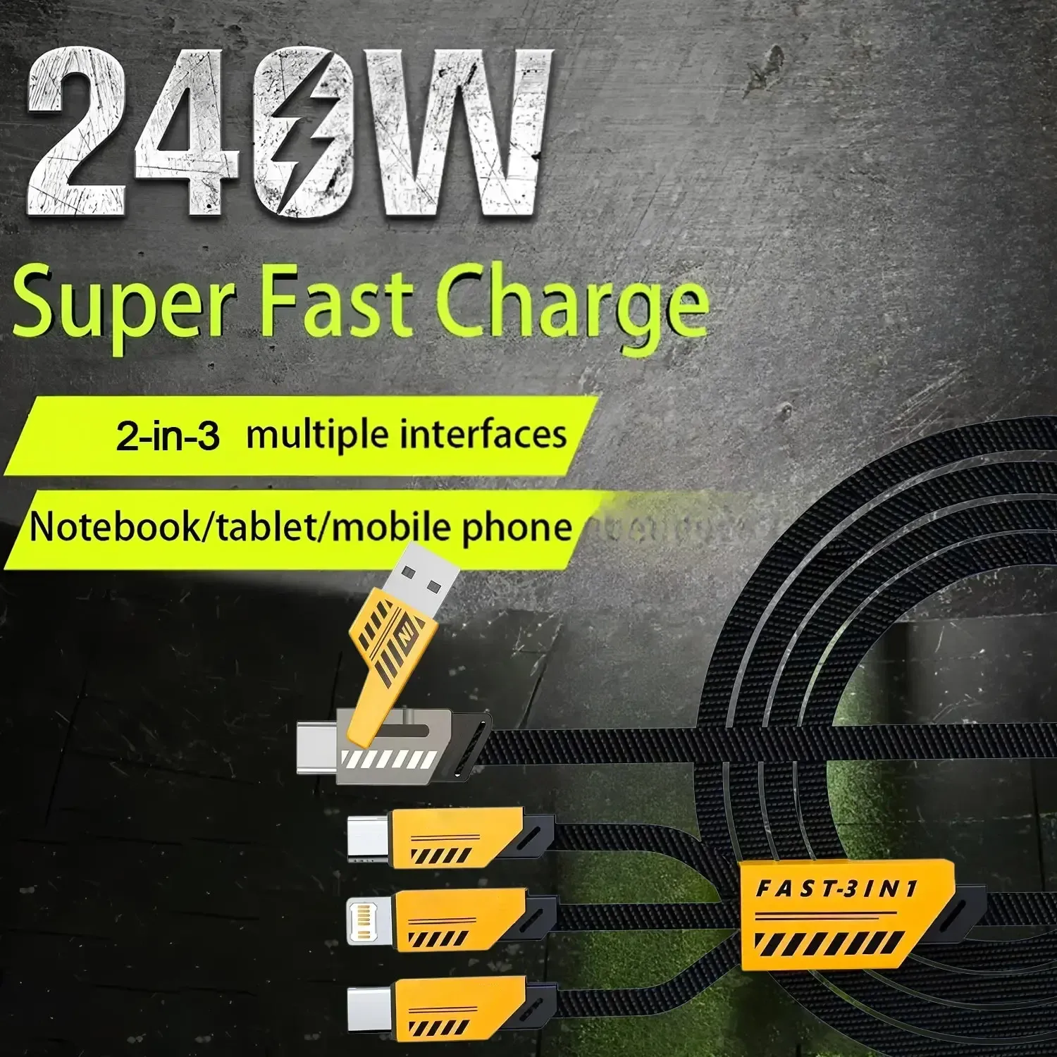 Câble multi-ports utilisé avec plusieurs appareils mobiles