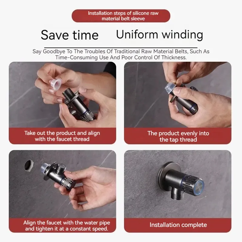 Lot de 10 ou 20 joints d'étanchéité en silicone pour robinets, bouchons anti-goutte pour vanne triangulaire et tuyau en caoutchouc 3