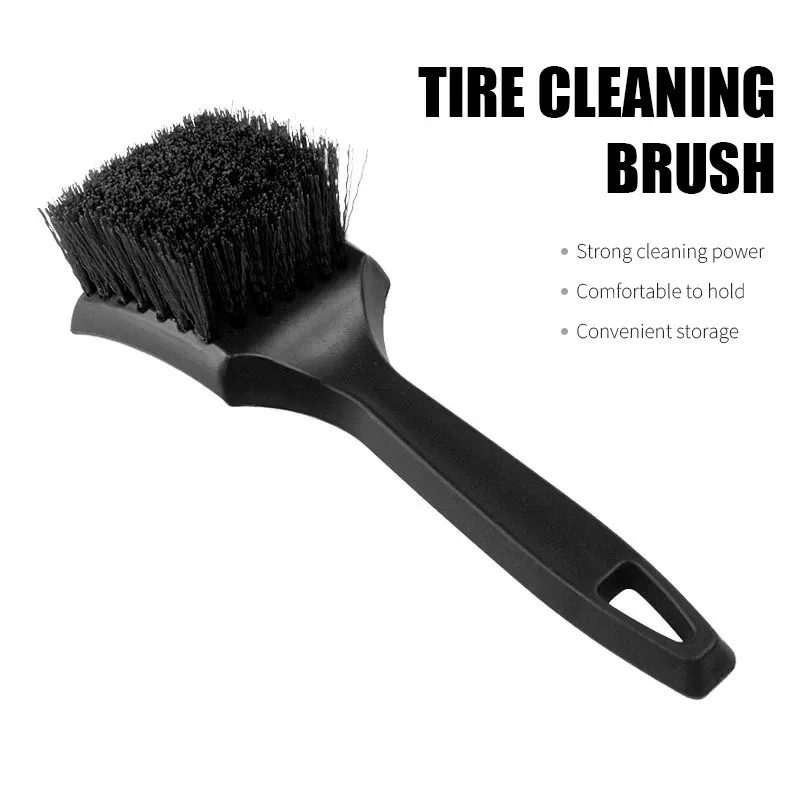 Brosse à pneus à poils durs multifonction pour jantes et nettoyage automobile 2