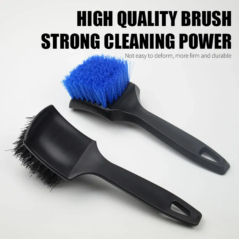 Brosse à pneus à poils durs multifonction pour jantes et nettoyage automobile 6