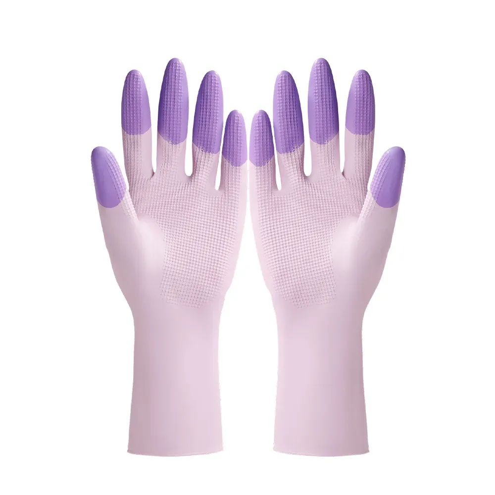 Gants de nettoyage en silicone, finition soignée