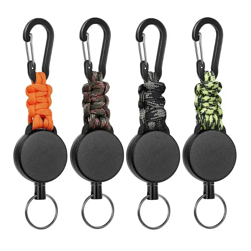 Porte-clés rétractable antivol avec mousqueton, vue 2