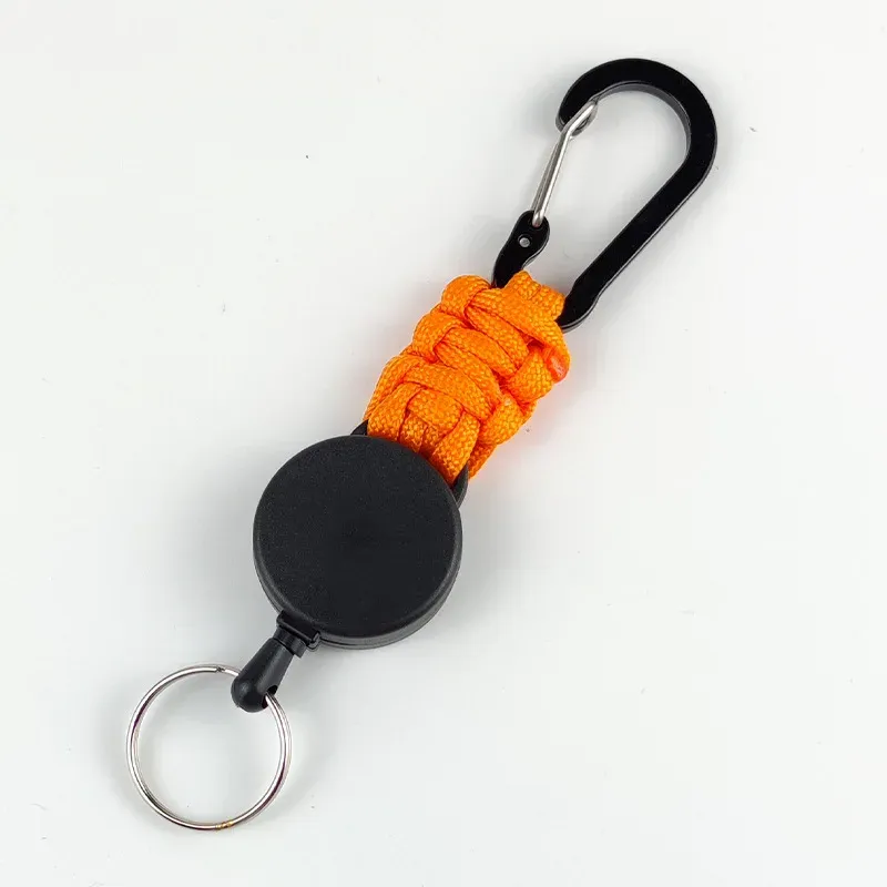 Porte-clés rétractable avec mousqueton antivol pour l'extérieur et la randonnée 7