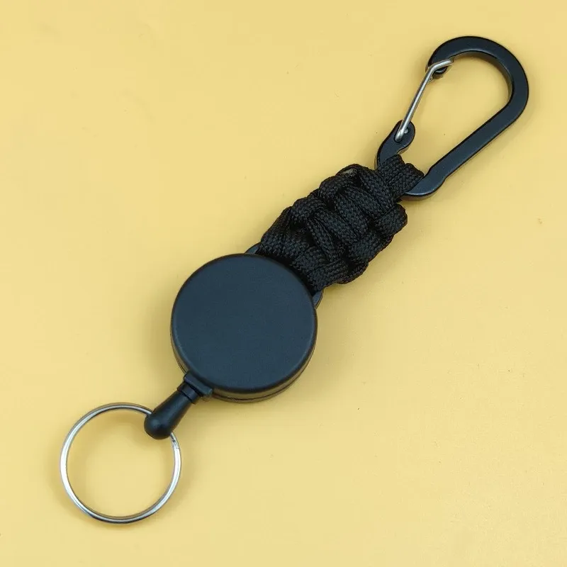Porte-clés rétractable avec mousqueton antivol pour l'extérieur et la randonnée 11