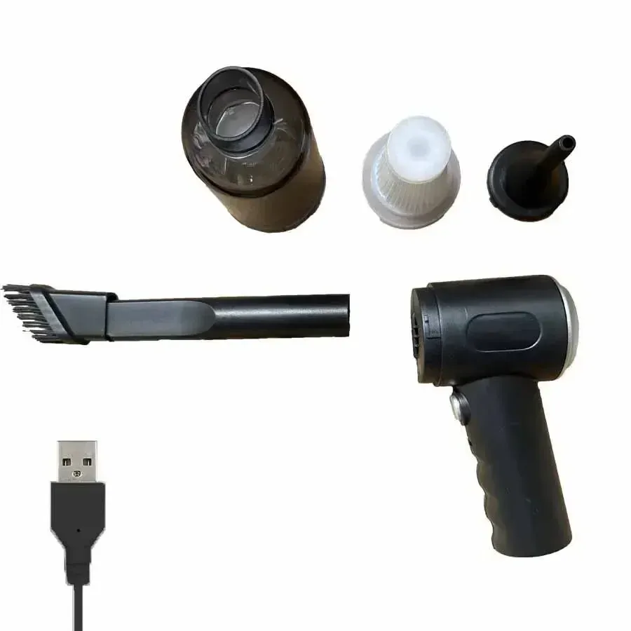 Mini aspirateur de voiture sans fil, portable, rechargeable par USB, double usage sec et humide, pour voiture et maison 7