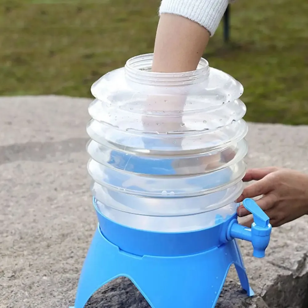 Distributeur d'eau 3,5 L avec pichet à boissons, récipient pour réfrigérateur et pichet de camping pliable et portable 4