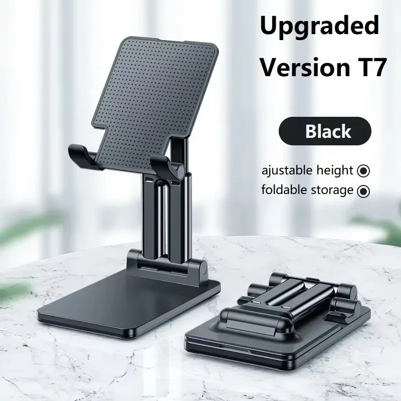 Support de bureau pliable à trois sections pour téléphone portable et tablette, réglable, compatible iPhone et iPad 15