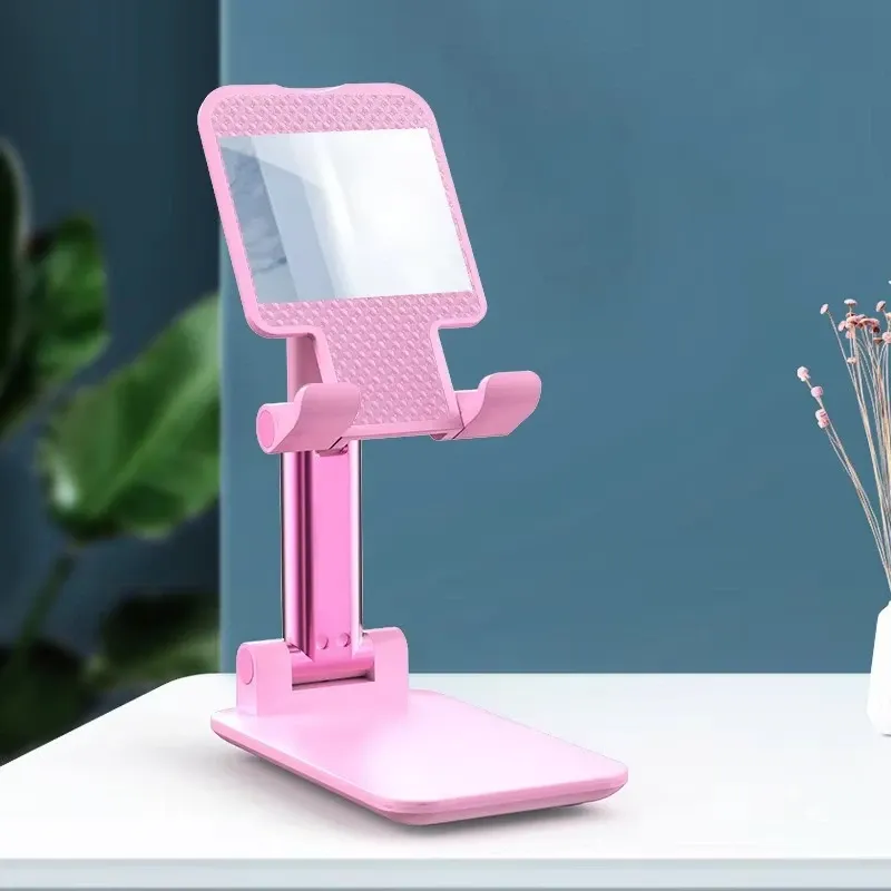 Support de bureau pliable à trois sections pour téléphone portable et tablette, réglable, compatible iPhone et iPad 12