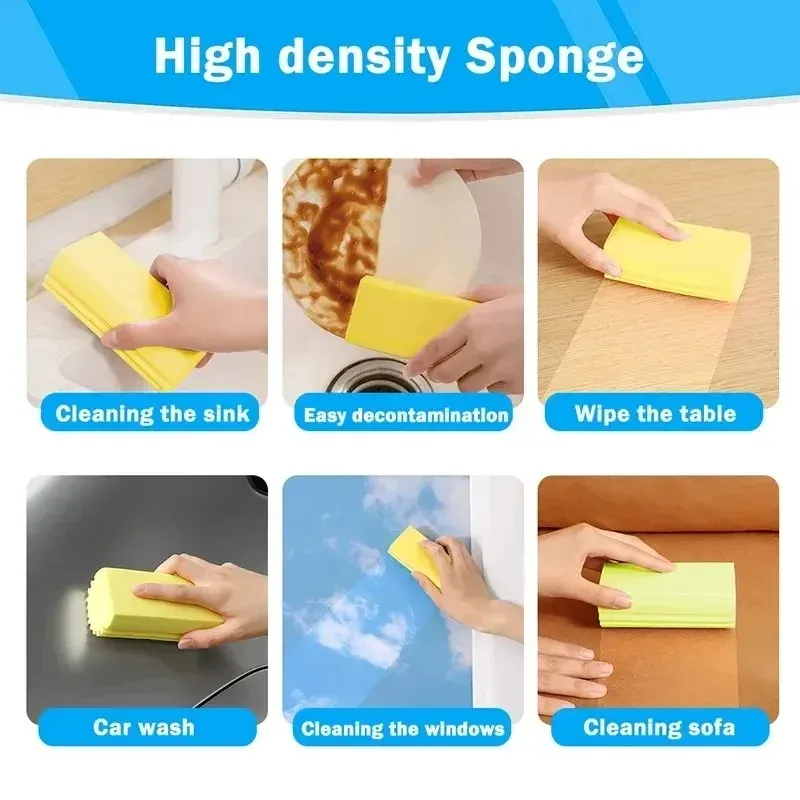 Éponge de nettoyage pour voiture 11,5 x 5,5 x 4,3 cm, brosse multi-usages pour rainures, stores, canapés, accoudoirs et rails de fenêtre 2