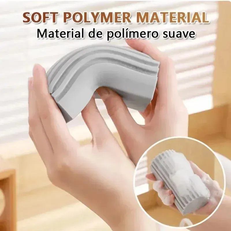 Éponge de nettoyage pour voiture 11,5 x 5,5 x 4,3 cm, brosse multi-usages pour rainures, stores, canapés, accoudoirs et rails de fenêtre 3