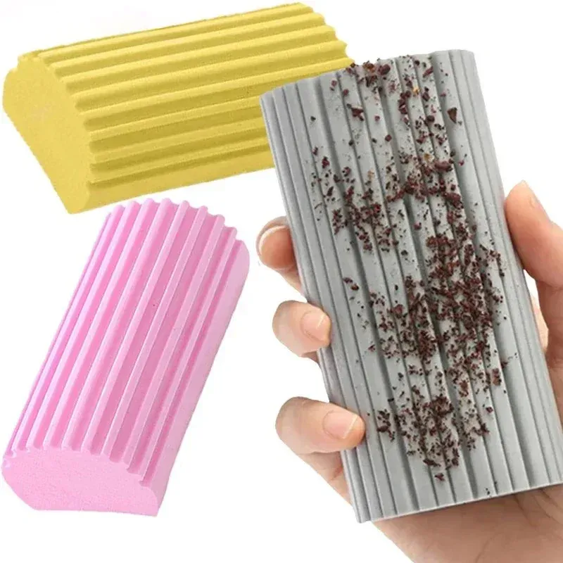 Éponge de nettoyage pour voiture 11,5 x 5,5 x 4,3 cm, brosse multi-usages pour rainures, stores, canapés, accoudoirs et rails de fenêtre - Image 1