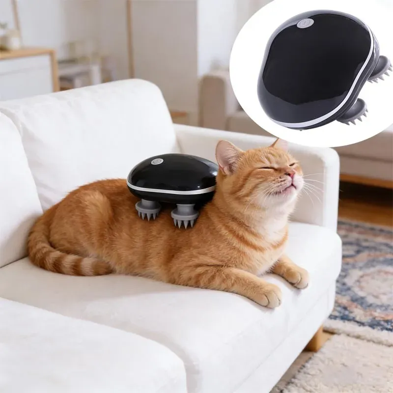 Masseur électrique pour chat, massage de la tête, des épaules et du cou 2