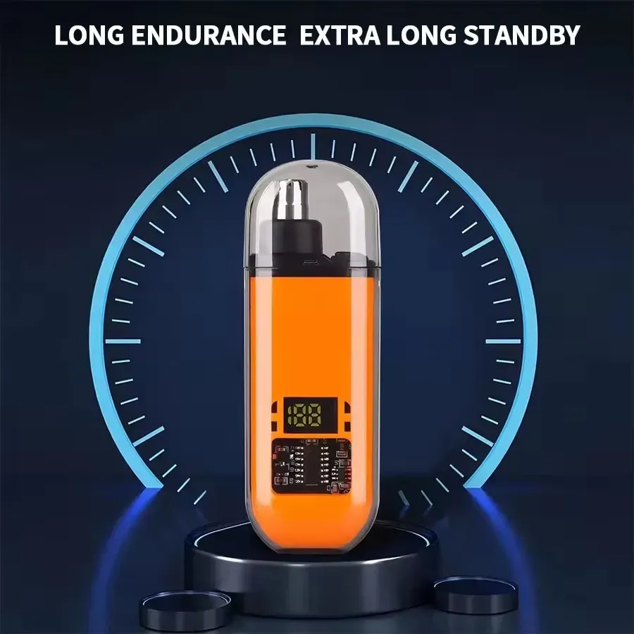 Tondeuse électrique portable 2 en 1 pour homme, rechargeable par USB, pour nez, oreilles et sourcils, indolore 2