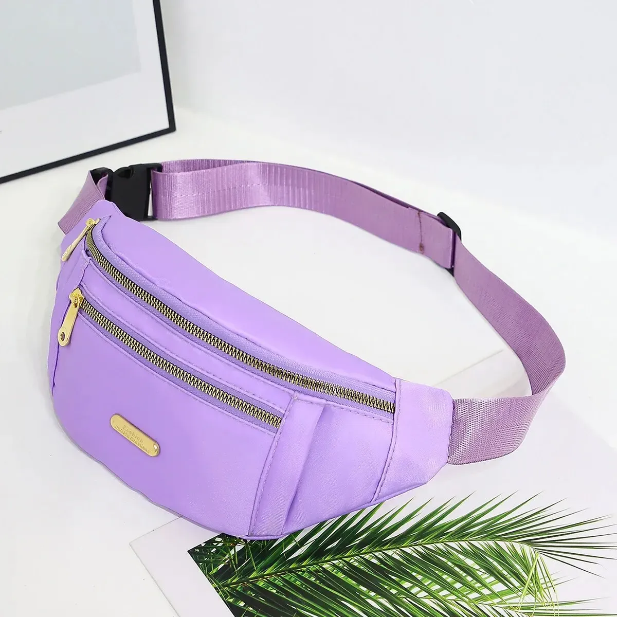 Sac banane sportif pour femme multi-compartiments, avec bandoulière pour téléphone et essentiels de plein air 6
