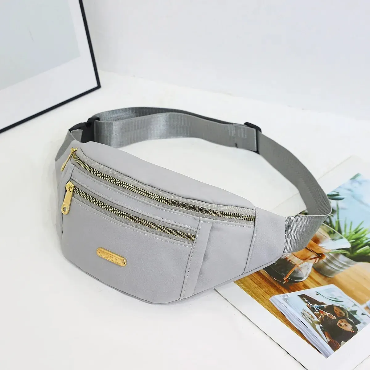 Sac banane sportif pour femme multi-compartiments, avec bandoulière pour téléphone et essentiels de plein air 14