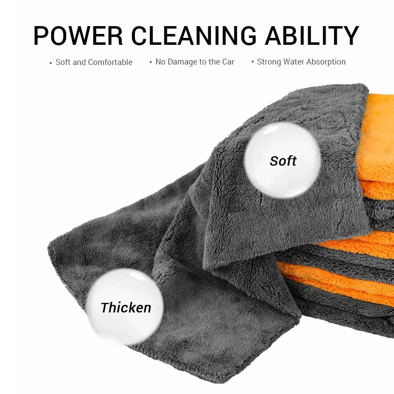 Serviettes de lavage pour voiture en microfibre SEAMETAL, épaisses, 40 x 40 cm, lot de 1, 3, 6 ou 9 pièces (réf. 600101) 3