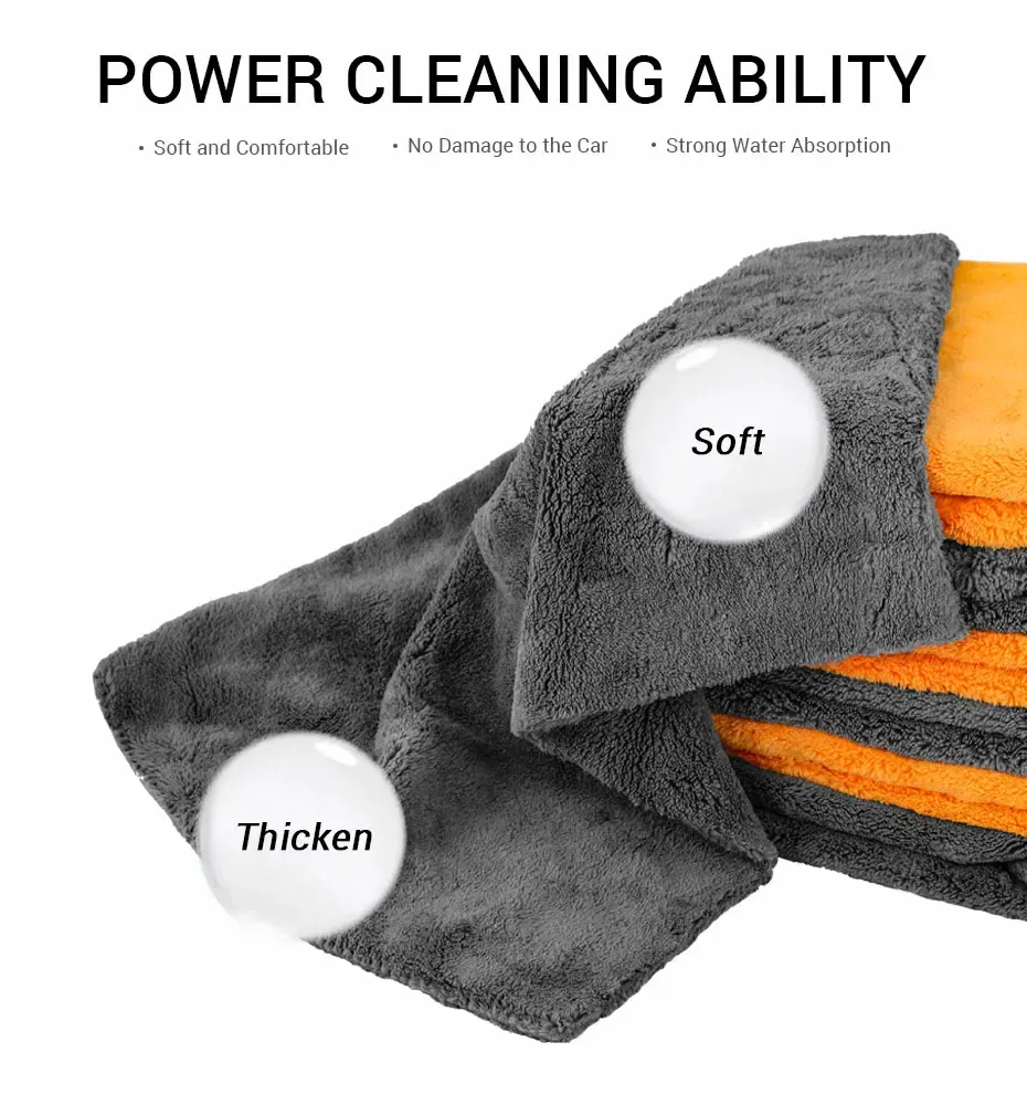 Serviette microfibre utilisée pour le lavage d'une voiture