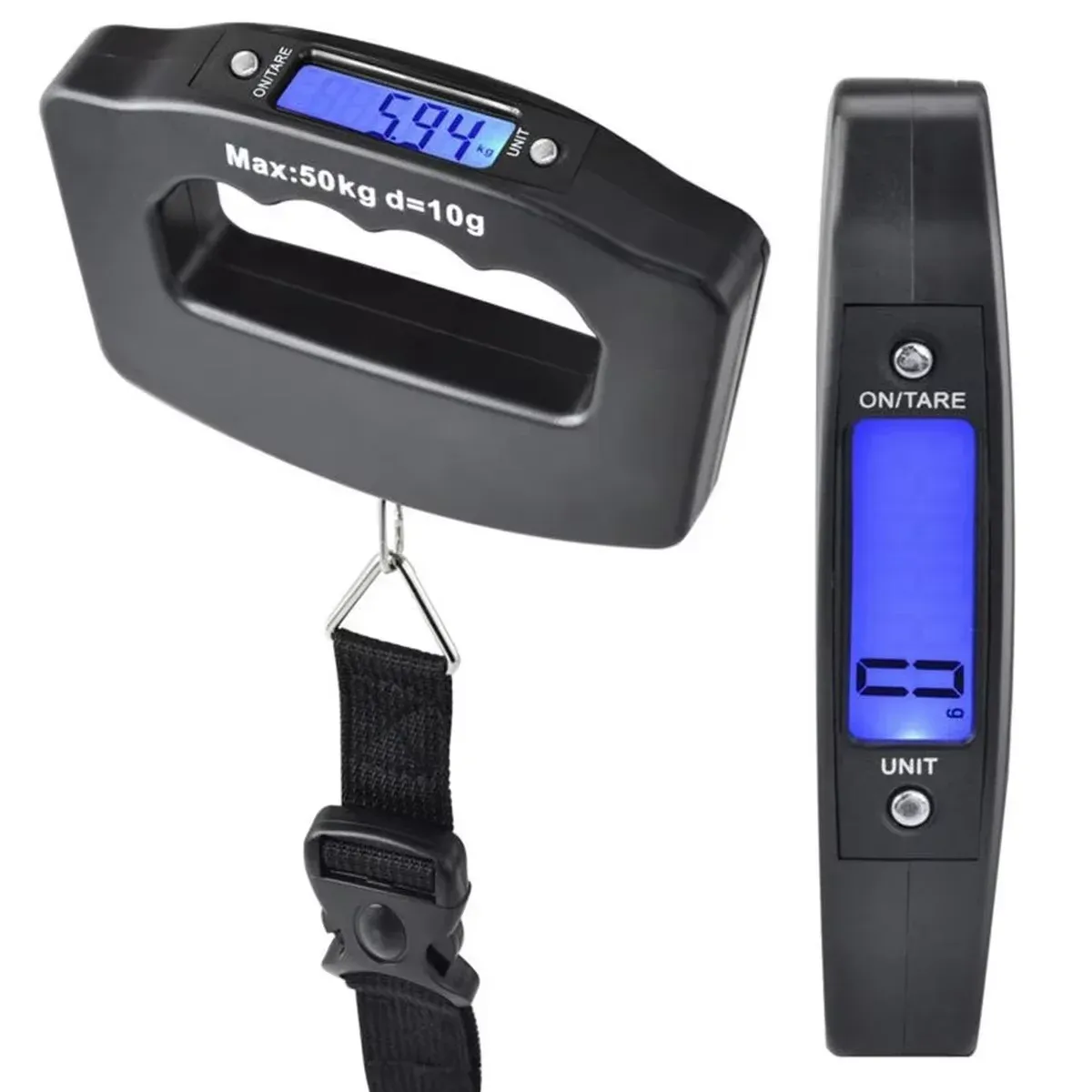 Balance numérique portable pour bagages 50 kg, avec affichage rétroéclairé 8
