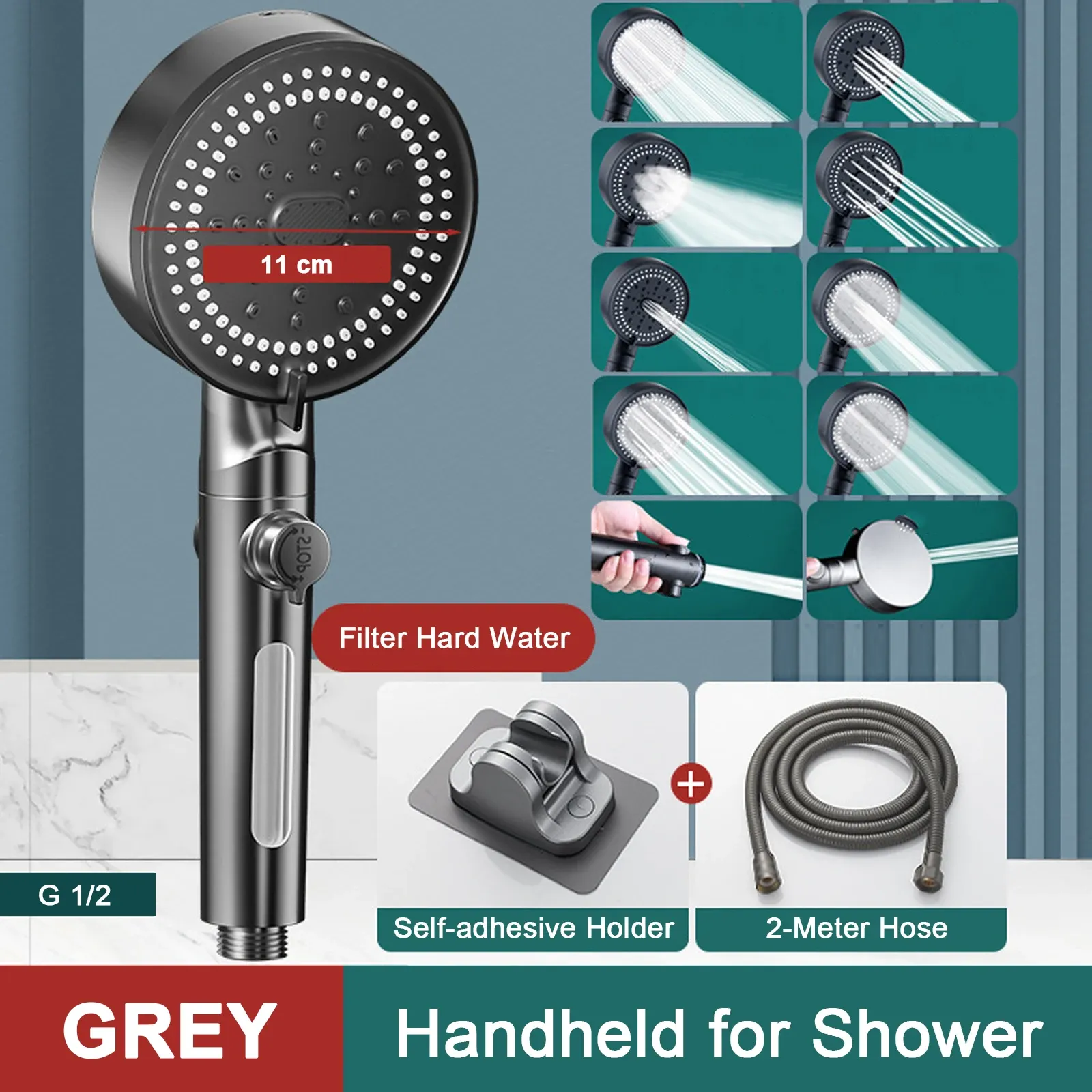Buse de douche à effet pluie