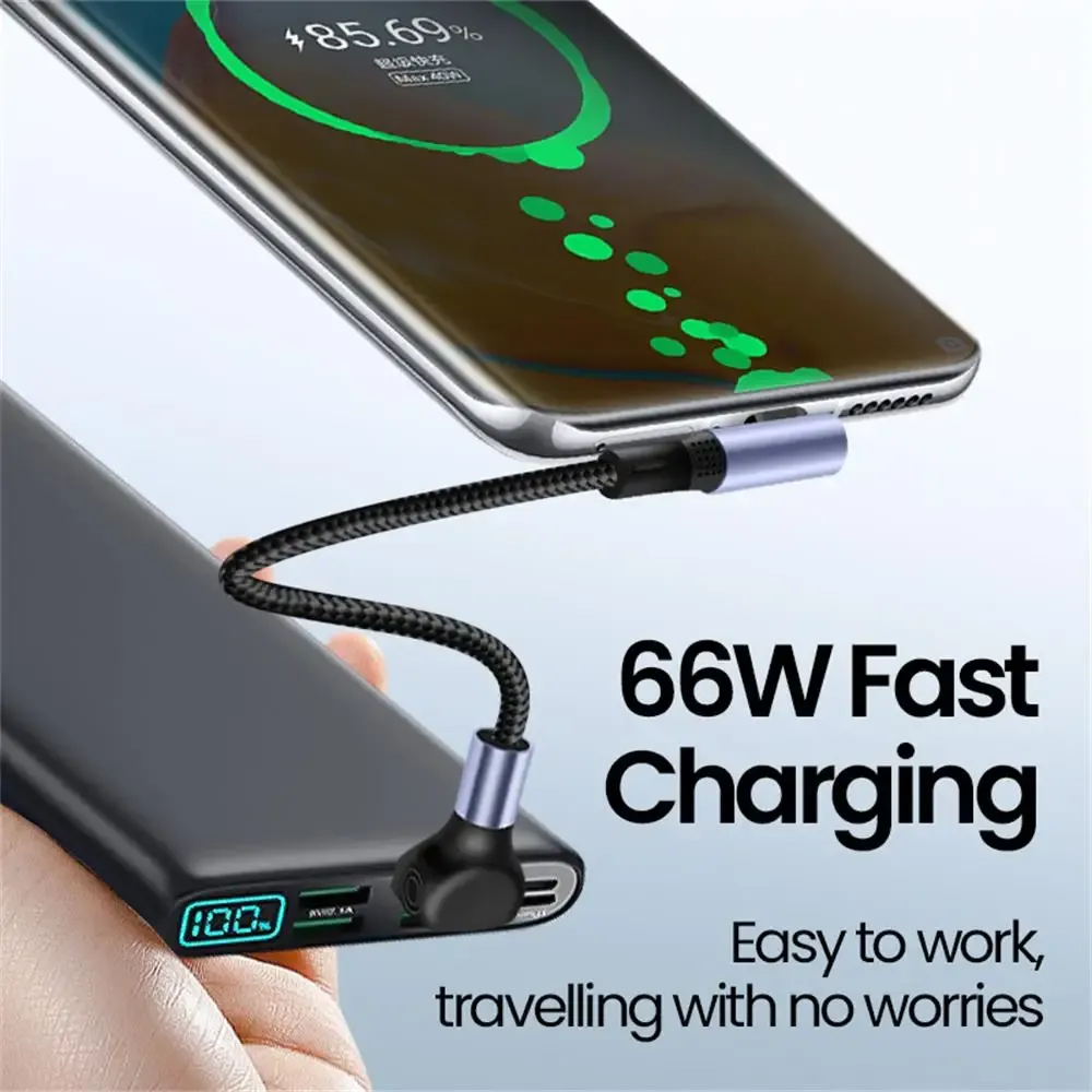 Câble de charge rapide 66W USB-A / USB-C vers USB-C, 0,15 m / 0,25 m / 0,5 m, court, compatible iPhone 16, iPhone 15 Pro et Samsung 2