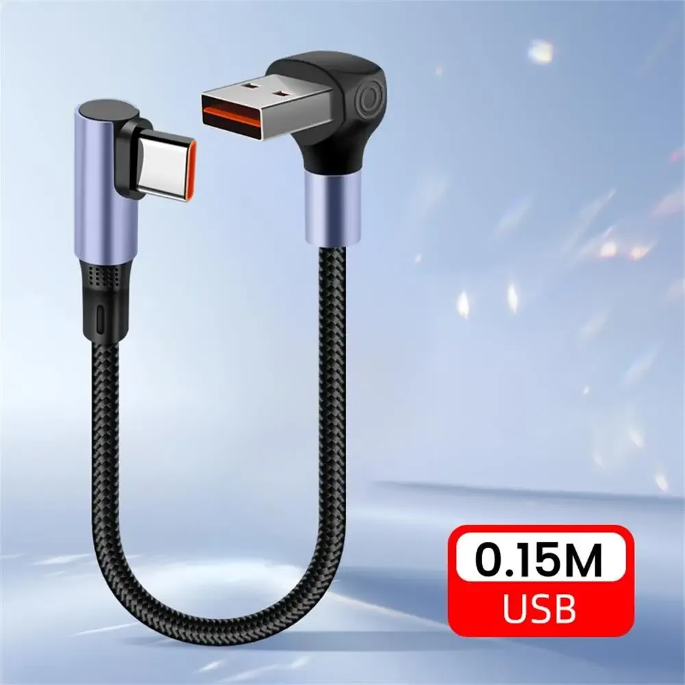 Câble de charge rapide 66W USB-A / USB-C vers USB-C, 0,15 m / 0,25 m / 0,5 m, court, compatible iPhone 16, iPhone 15 Pro et Samsung 10