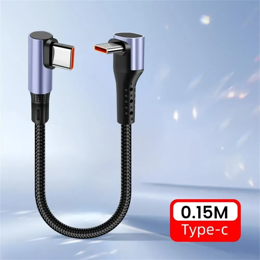 Câble de charge rapide 66W USB-A / USB-C vers USB-C, 0,15 m / 0,25 m / 0,5 m, court, compatible iPhone 16, iPhone 15 Pro et Samsung 9