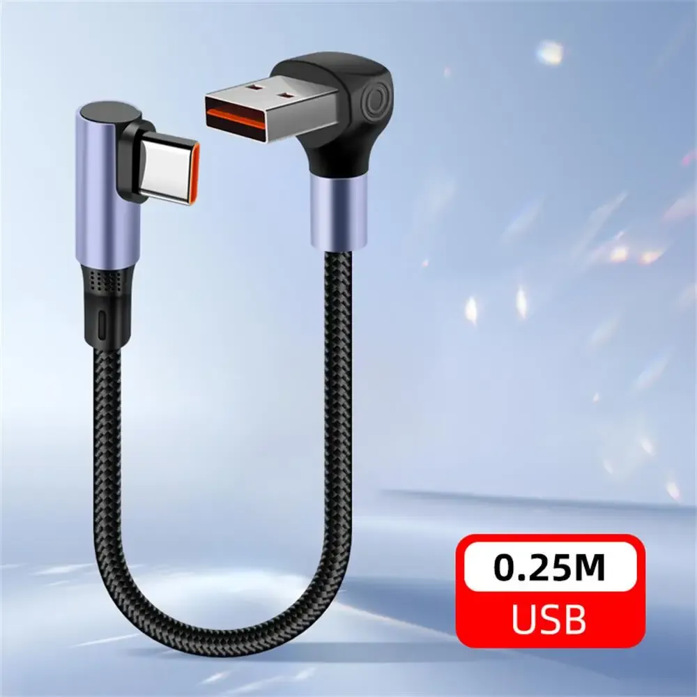 Câble de charge rapide 66W USB-A / USB-C vers USB-C, 0,15 m / 0,25 m / 0,5 m, court, compatible iPhone 16, iPhone 15 Pro et Samsung 8