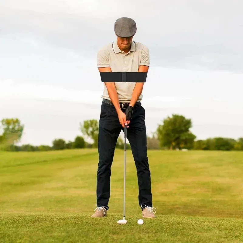 Bande élastique de correction de posture pour l'entraînement au swing de golf, exercices de mouvement des bras et des mains pour débutants 2
