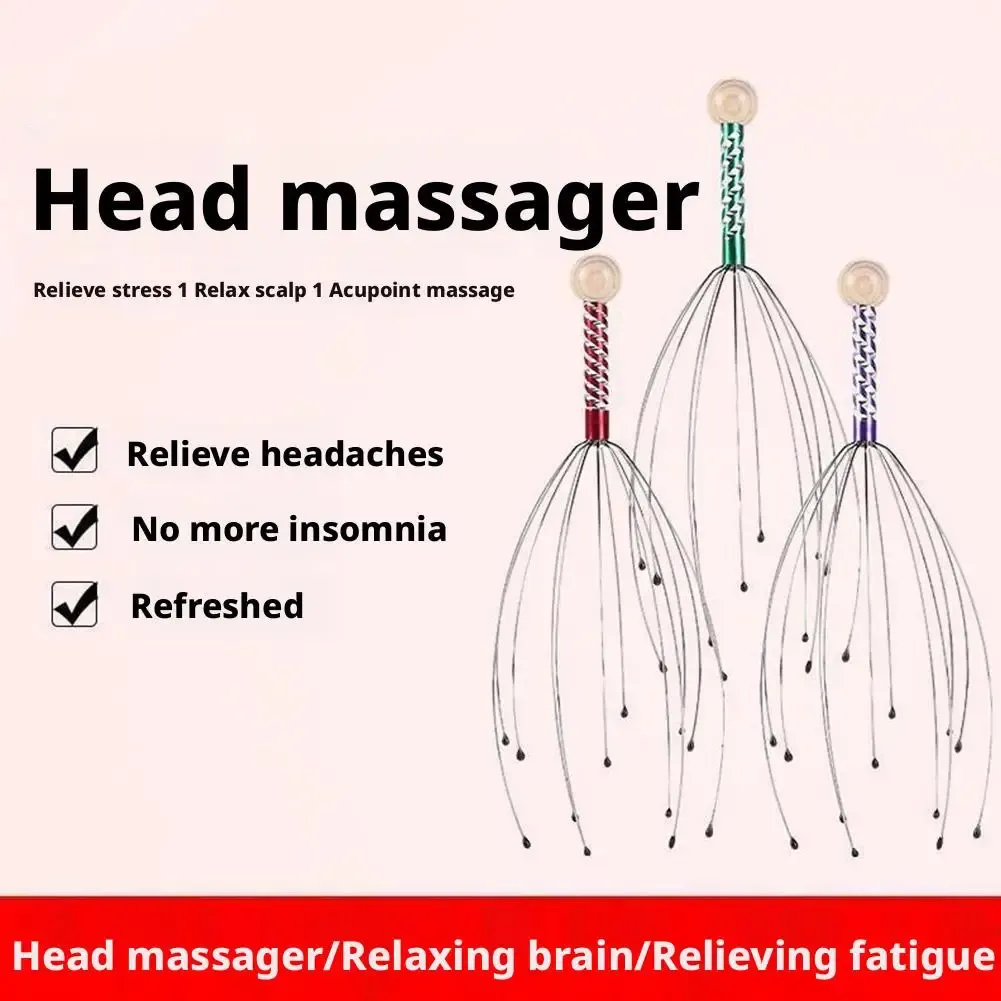Masseur de tête Octopus - Outil de relaxation pour soulager les tensions et masser en profondeur le cuir chevelu 4