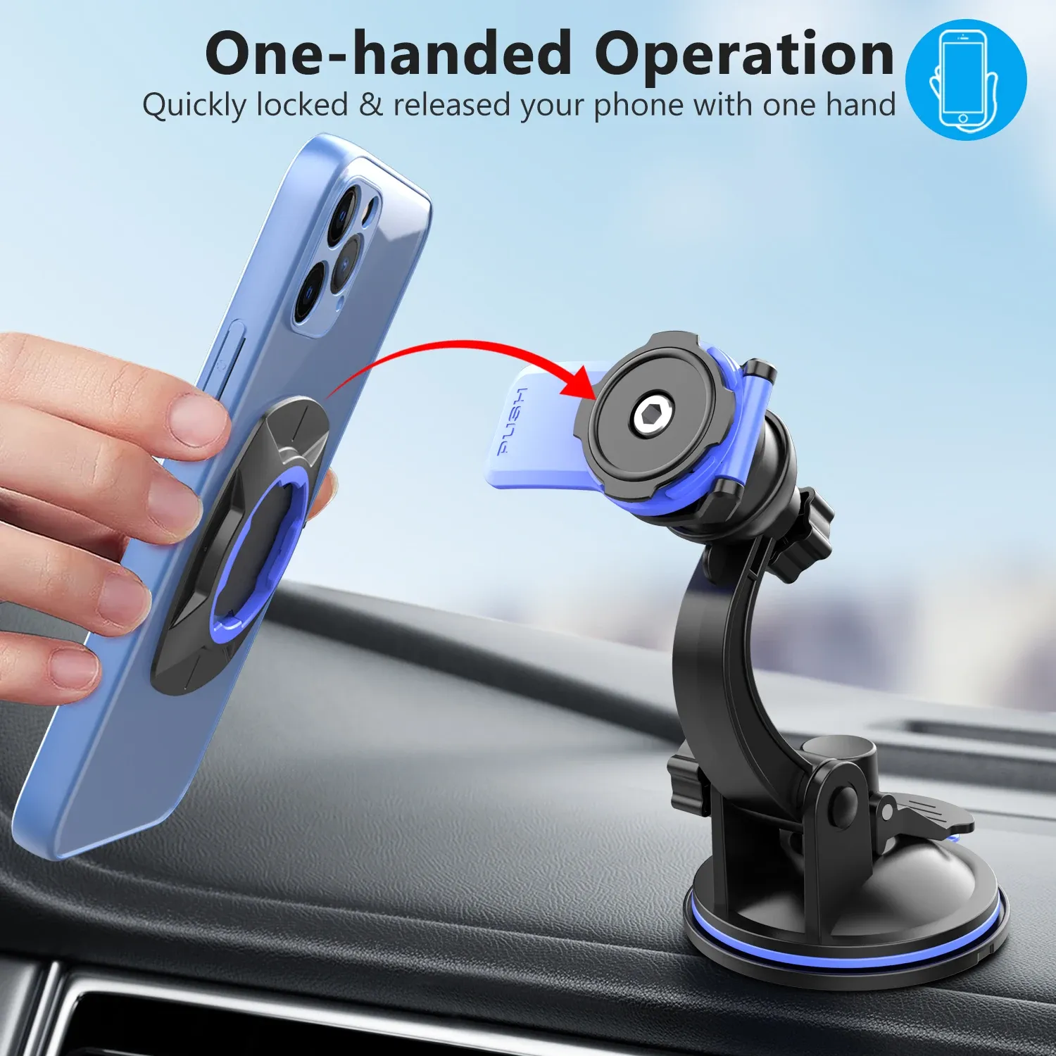 Support de téléphone pour voiture, mise en situation