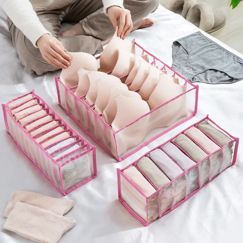 Organisateur de tiroirs pour sous-vêtements et chaussettes, boîte de rangement pour armoire
