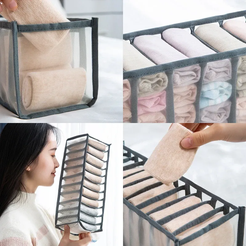 Organisateur de tiroirs pour sous-vêtements et chaussettes, boîte de rangement pour armoire 4
