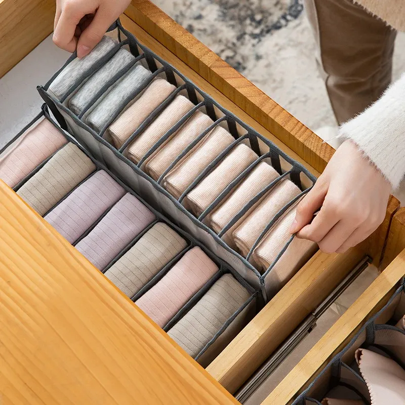 Organisateur de tiroirs pour sous-vêtements et chaussettes, boîte de rangement pour armoire 6