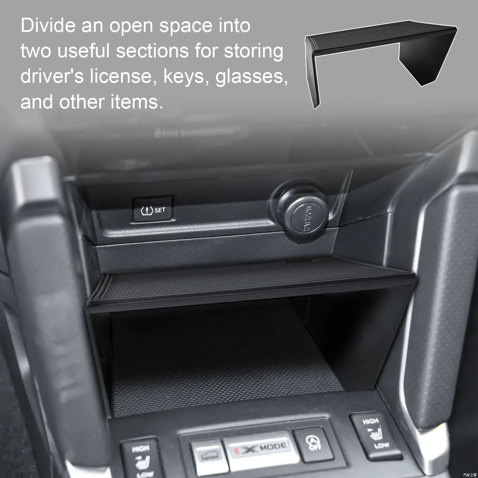 Plateau séparateur pour console centrale avant, Subaru Forester 2013-2018 2