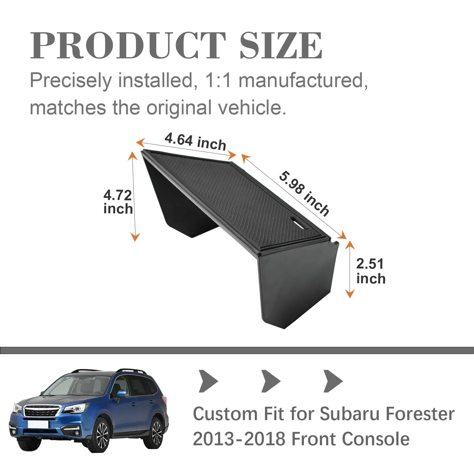 Plateau séparateur pour console centrale avant, Subaru Forester 2013-2018 4