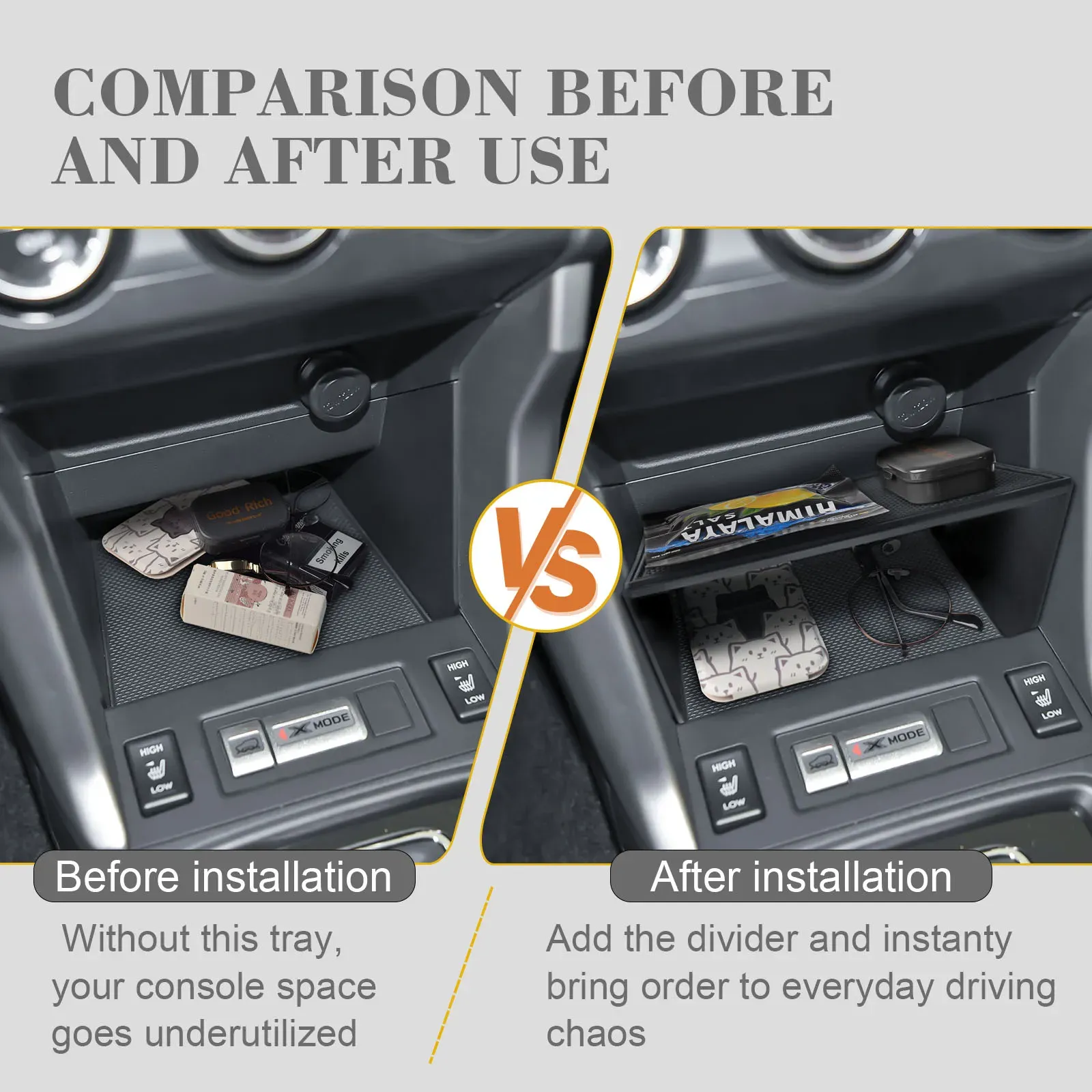 Plateau séparateur pour console centrale avant, Subaru Forester 2013-2018 6