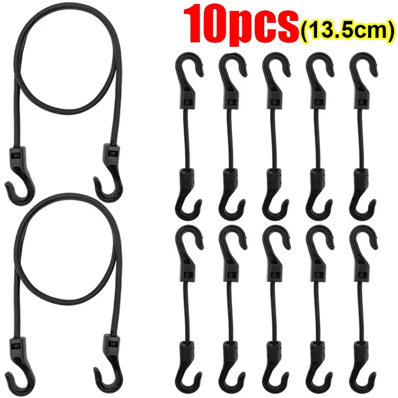 20/1 pièces 32 cm cordon élastique extensible avec crochet, corde en caoutchouc élastique polyvalente pour bagages, cyclisme et camping 9
