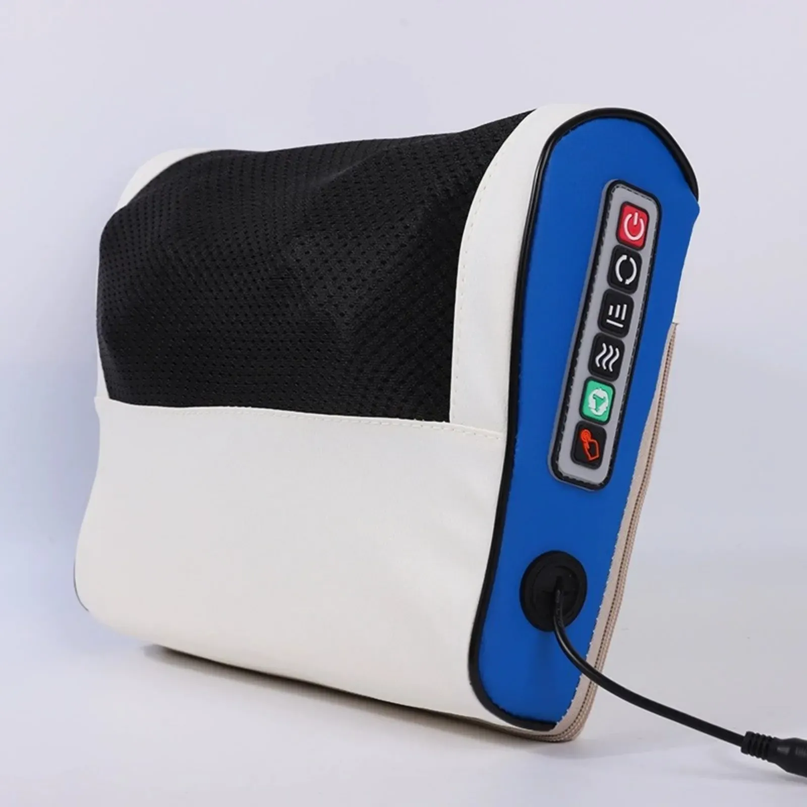 Oreiller de massage multifonctionnel pour le cou avec compresse chaude réglable, outil de pétrissage pour le cou et les épaules, relaxation lombaire à domicile 7