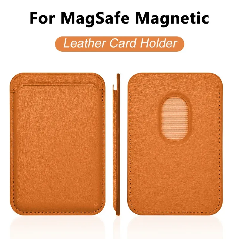 Étui portefeuille en cuir magnétique compatible MagSafe pour iPhone 14 Pro Max, 15 Pro, 16, 17, 18 et S26, avec porte-cartes 16
