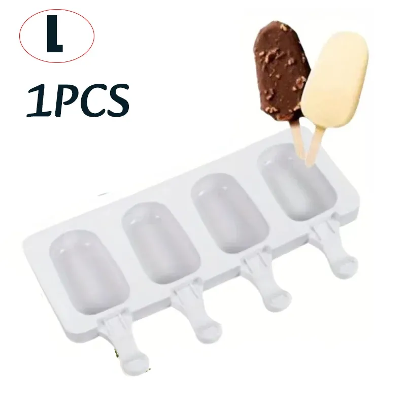 Moule à glaces en silicone avec bâtonnets, bac à glaçons pour desserts au chocolat et confection maison 13