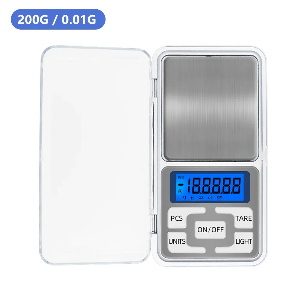 Balance de poche numérique pour bijoux et cuisine, précision 0,01 g à 0,1 g, capacités 100 g à 1000 g 11