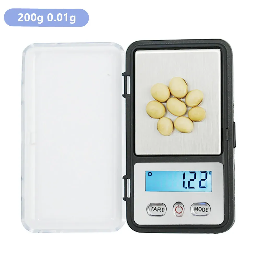 Balance de poche numérique pour bijoux et cuisine, précision 0,01 g à 0,1 g, capacités 100 g à 1000 g 8