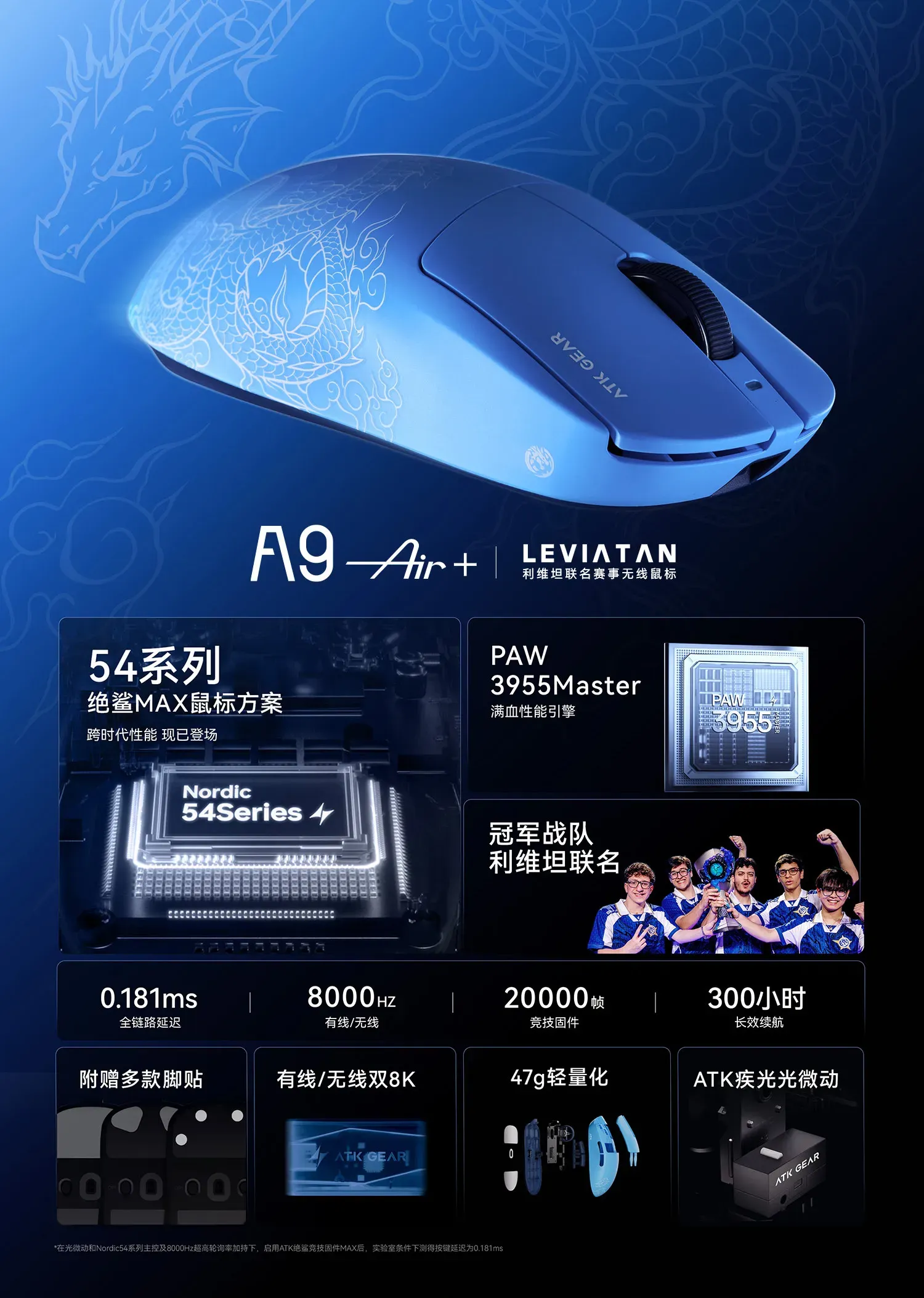 Design de la souris ATK Dragonfly A9 MINI
