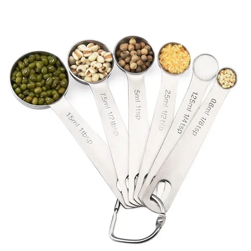 Cuillères doseuses polyvalentes en acier inoxydable de qualité alimentaire pour café moulu et épices, lot de 6 - JJA008 4