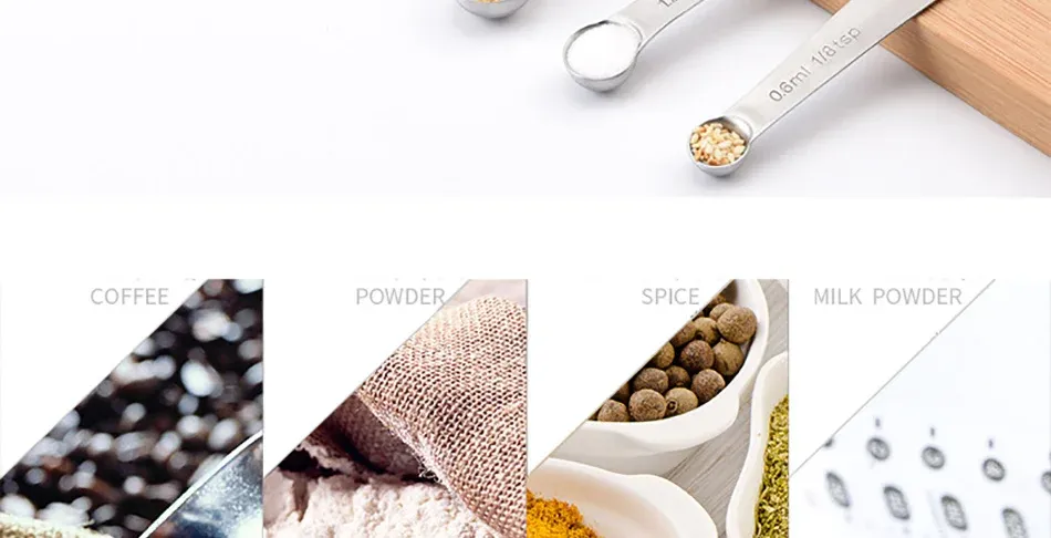 Cuillères doseuses polyvalentes, détail du design