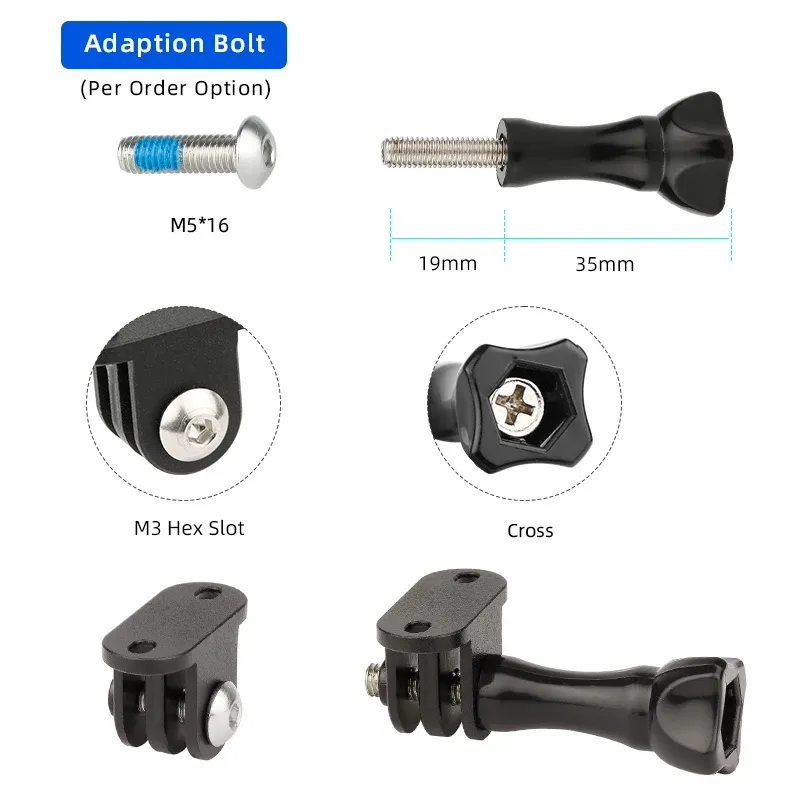 Adaptateurs de montage en aluminium pour compteur de vélo Garmin Edge et Bryton, compatibles caméra d'action GoPro Sport 3