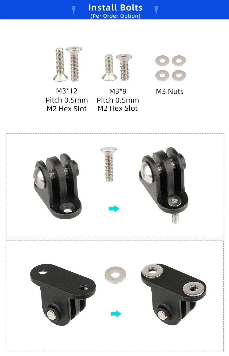 Adaptateur compatible avec caméra d'action GoPro