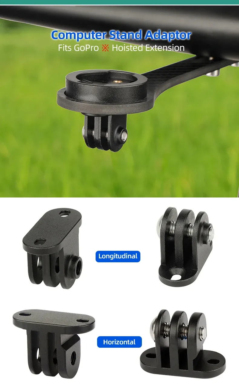 Adaptateur de montage en aluminium pour vélo, vue détaillée